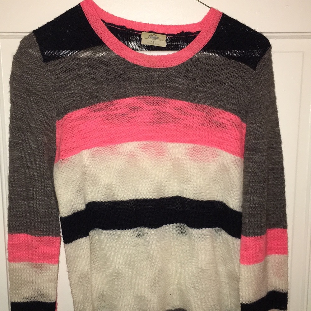 Madewell Wallace Colorful Multi Block Sweater